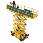 Large platform rough-terrain scissor lift (diesel, 4 WD), 12m